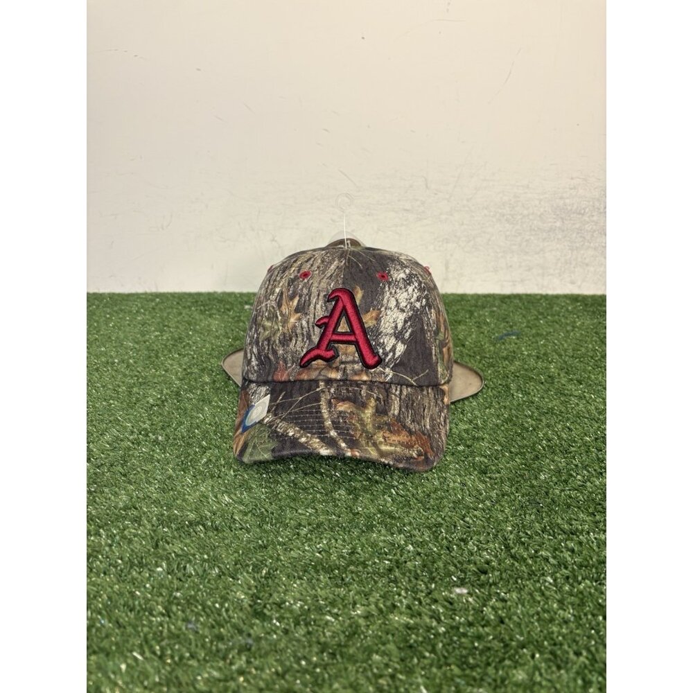 Arkansas Razorbacks hat cap strap back brown camo football mossy oak mens new